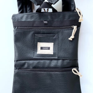 Faux leather backpack